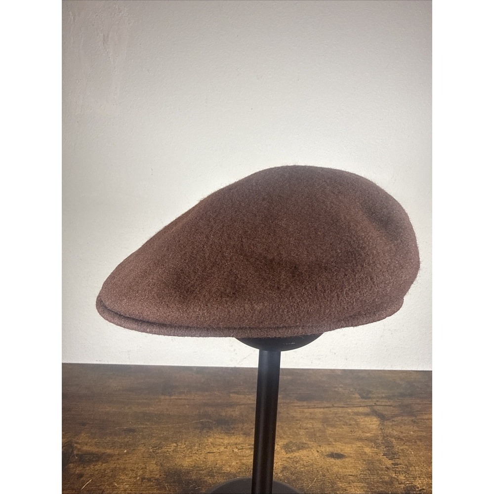 Kangol Z‑W101 Brown Wool Cap L/XL U.S.‑Made Z‑CUD USA Tag Vintage Style EUC